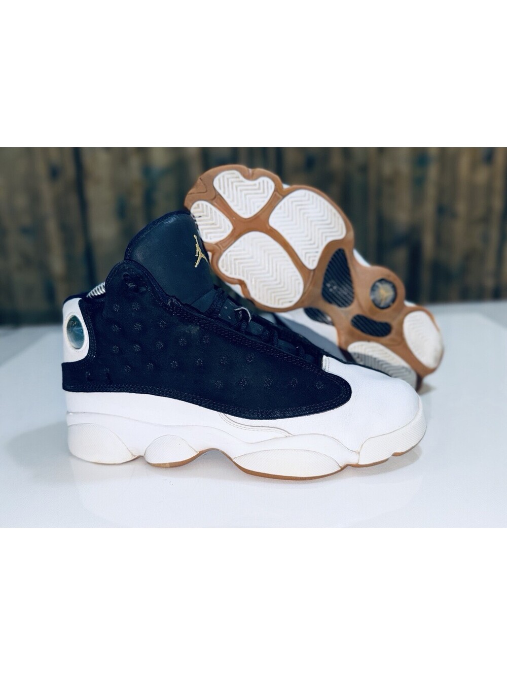Air Jordan 13 Retro City of Flight 6.5Y Womens 8 439358-021 Black White Gum